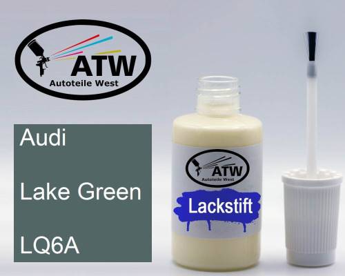 Audi, Lake Green, LQ6A: 20ml Lackstift, von ATW Autoteile West.